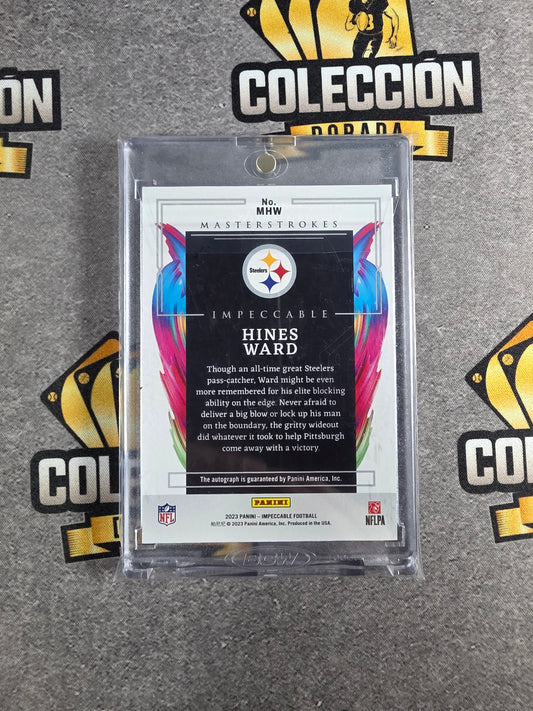 2023 Impeccable Football Hines Ward On-Card Masterstrokes Auto SP # /25