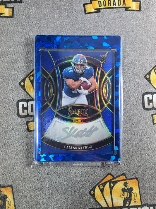 2025 Panini Select Cam Skattebo #RSI-CSO Rookie Auto Blue Prizm #/149
