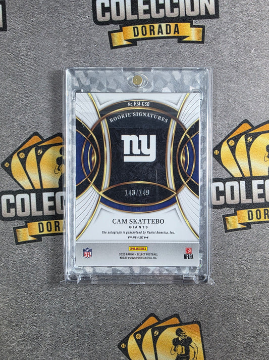 2025 Panini Select Cam Skattebo #RSI-CSO Rookie Auto Blue Prizm #/149