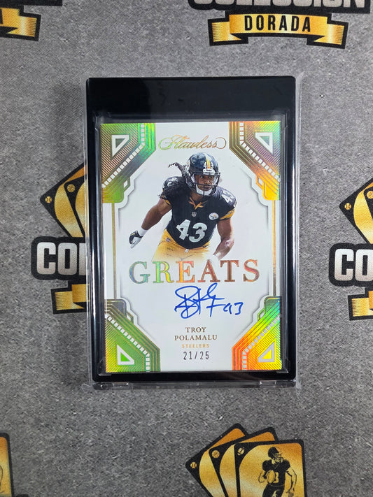 2023 Panini Flawless - Greats Troy Polamalu #G-TPO /25