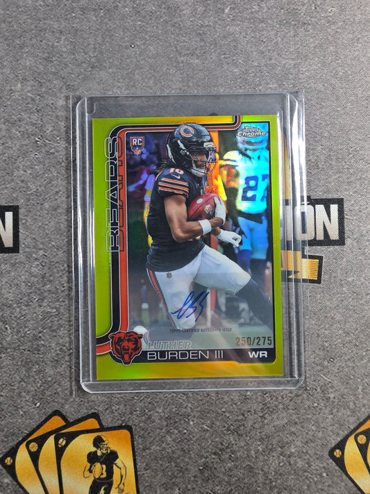 2025 Topps Chrome LUTHER BURDEN ROOKIE AUTO #RA-LB Yellow Auto /275