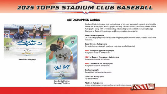 2025 Topps Stadium Club Baseball - Hobby Box