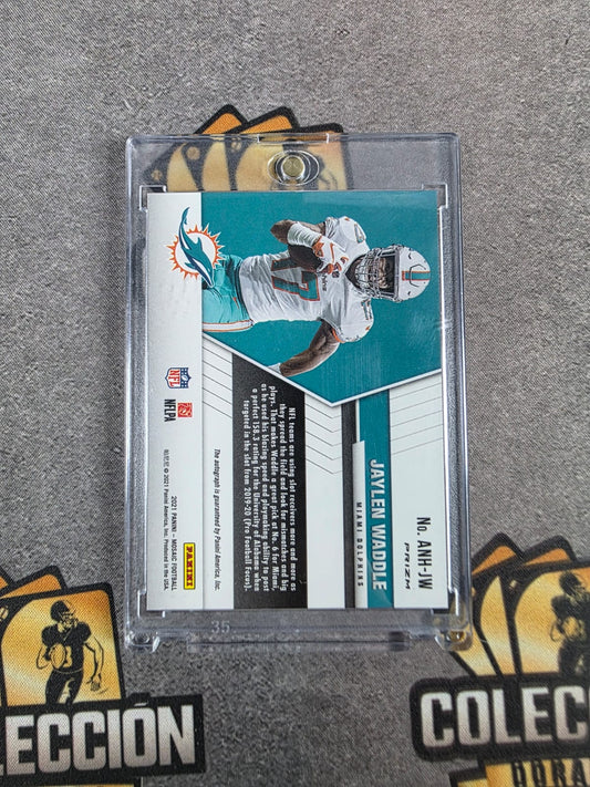 2021 Mosaic Jaylen Waddle No Huddle Disco Rookie Auto #ANH-JW