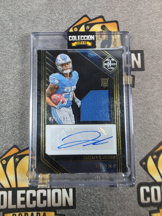 2023 Panini Limited Rookie RC Patch Jahmyr Gibbs /199