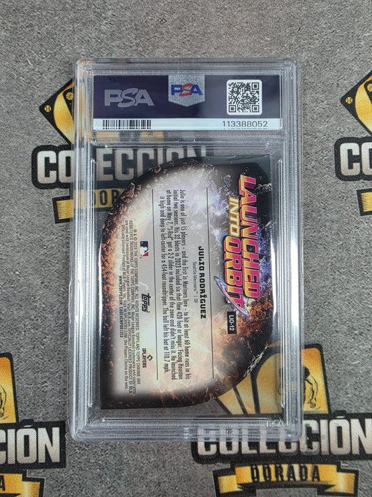 2024 Topps Chrome Cosmic Julio Rodriguez Launched Into Orbit PSA 9