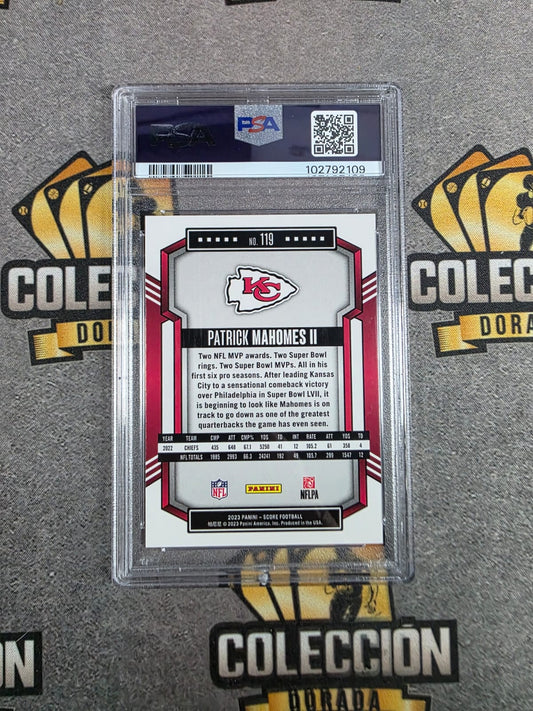 2023 Panini Score Patrick Mahomes II PSA 10 /199