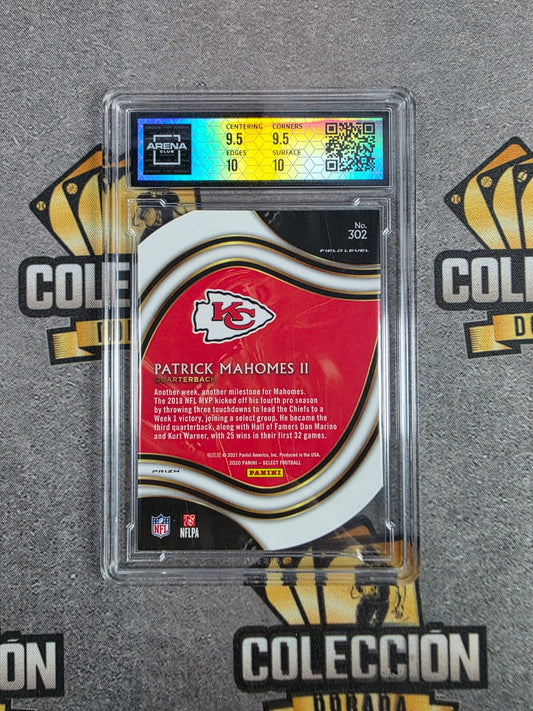2020 Panini Select - Field Level Patrick Mahomes 302 Purple Prizm Die-Cut Arena 10