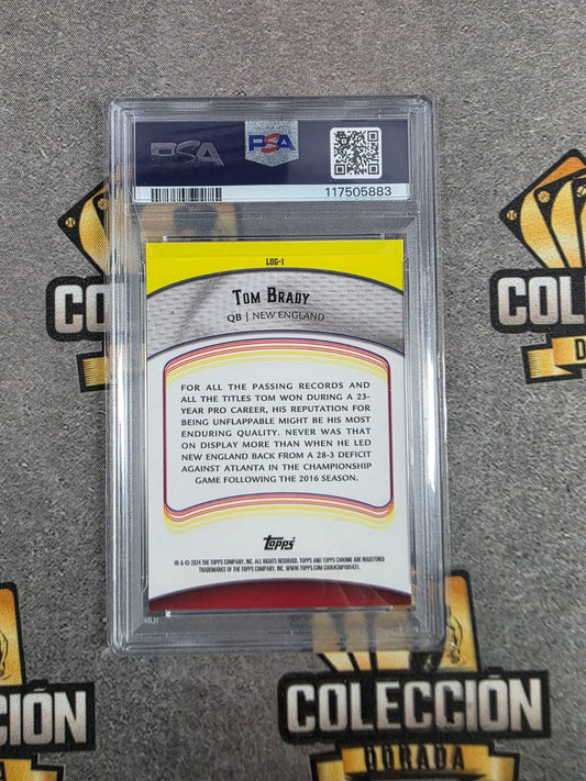 TOM BRADY 2024 Topps Chrome Legends of the Gridiron Gold /50 LOG1 PSA 9