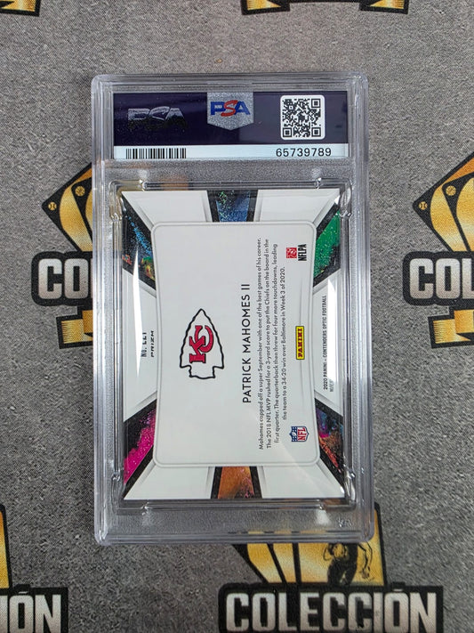 2020 Panini Cont. Optic Patrick Mahomes II End Zone PSA 8