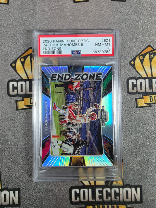 2020 Panini Cont. Optic Patrick Mahomes II End Zone PSA 8