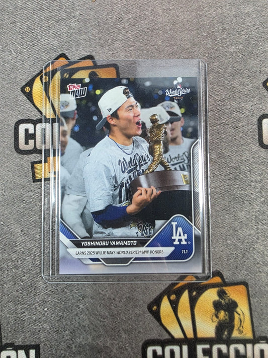 2025 Topps Now 926 Yoshinobu Yamamoto Dodgers MLB World Series MVP