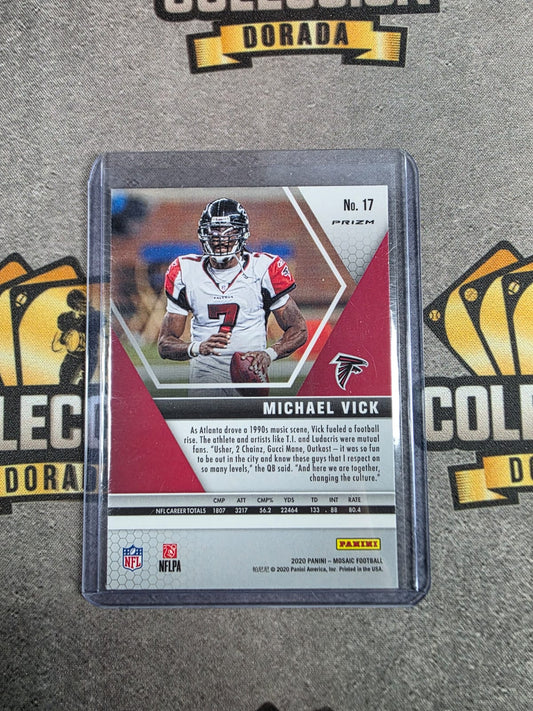 2020 Panini Mosaic Mosaic Reactive Green Michael Vick 17