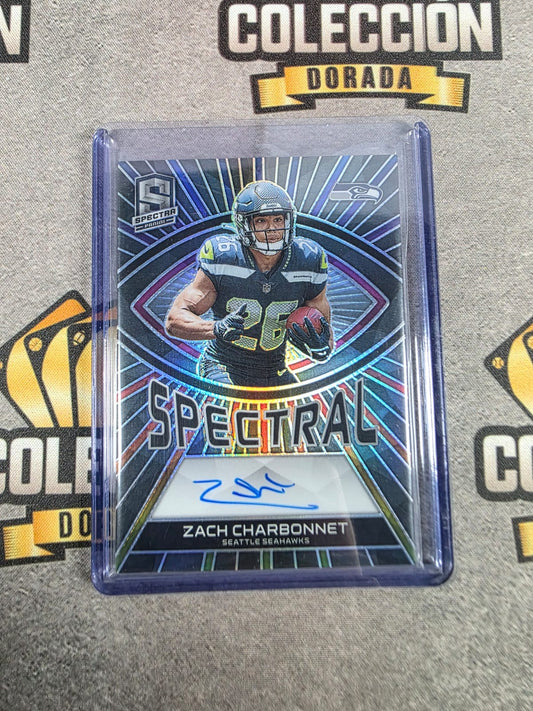 ZACH CHARBONNET 2023 Spectra RC Spectral On Card Auto NUMBER MATCH /149 Seahawks