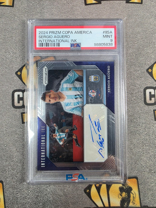2024 Prizm Copa America Sergio Aguero International Ink PSA 9