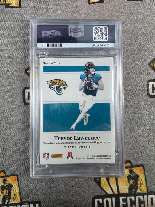 2021 Encased Trevor Lawrence Future Wave Material PSA 9