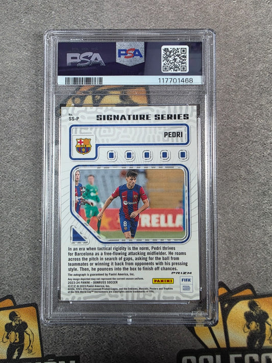 2023-24 Donruss Fifa Pedri Signatures Series Auto-Red PSA9