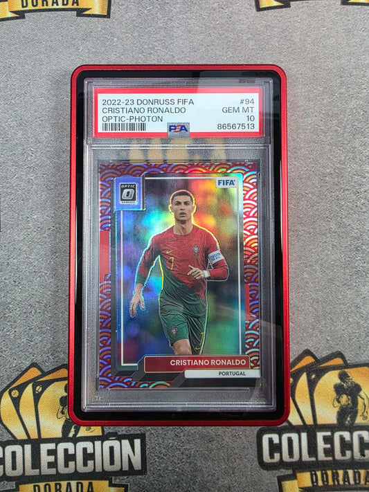 2022-23 Donruss Fifa Cristiano Ronaldo Optic-Photon PSA 10