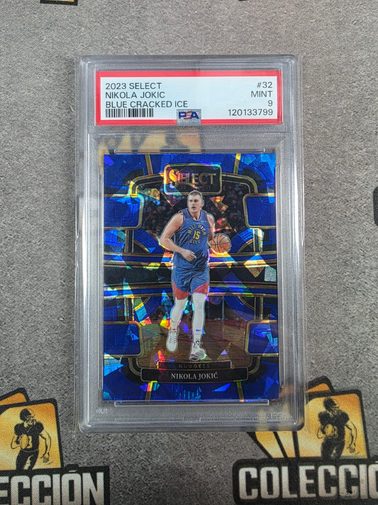 2023 Select Nikola Jokic Blue Cracked Ice PSA 9