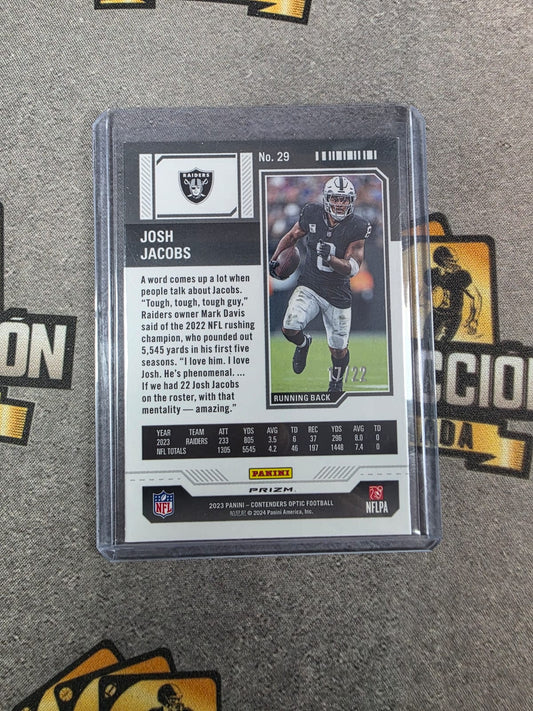 2023 Contender Optic Josh Jacobs Cracked Iced /22