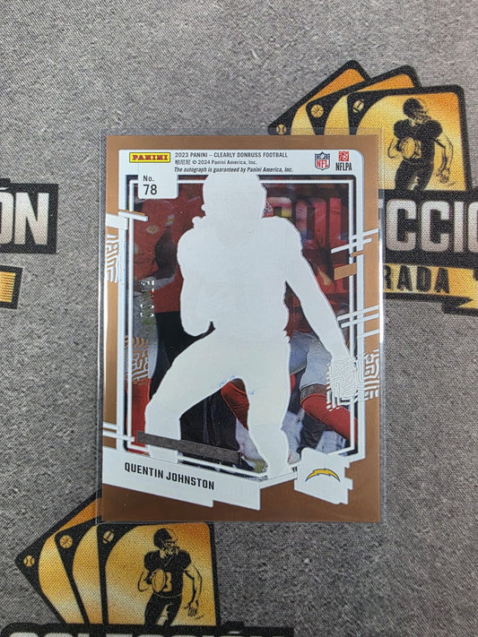 2023 Donruss Clearly Quentin Johnston Auto /75