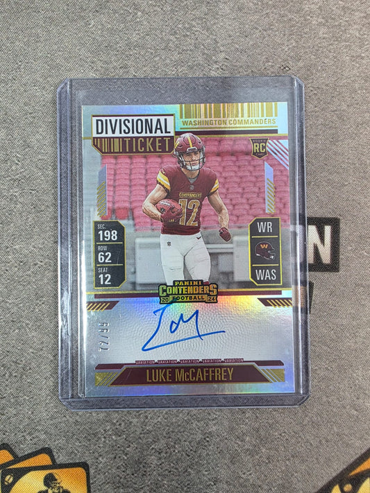2024 Contenders Luke McCaffrey Auto /99