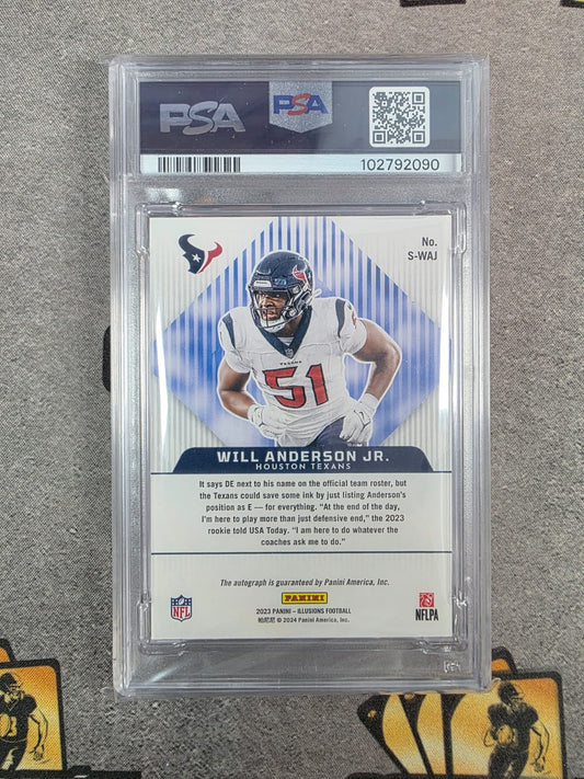 2023 Illusions Will Anderson Jr. Superlatives Auto-Orange PSA8