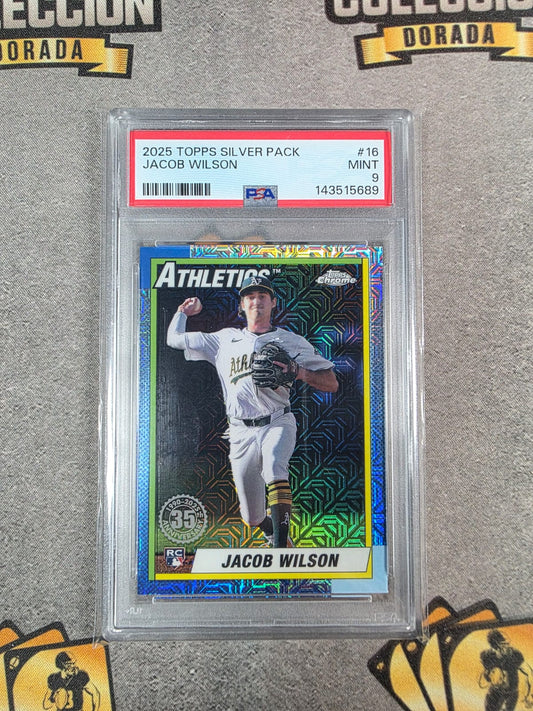2025 Topps Silver Pack Jacob Wilson RC #16 35th Anniversary PSA 9