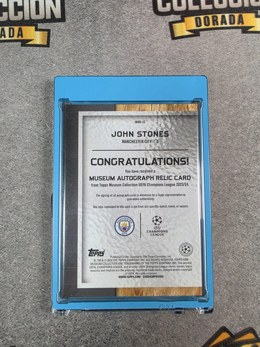 2023/24 Topps Museum UEFA CC Autograph Relic John Stones /199
