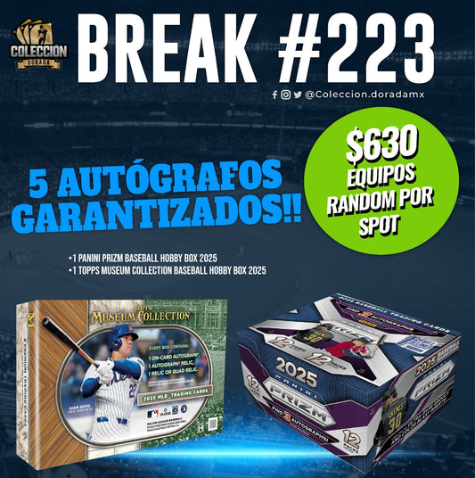 Break 223 MLB Museum! $630 Random Spot
