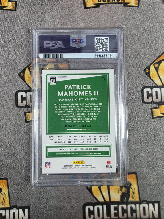 2020 Donruss Optic #1 Patrick Mahomes II Holo PSA 9