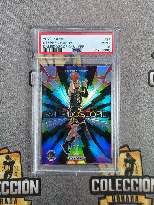 2023 Prizm Stephen Curry Kaleidoscopic-silver PSA 9