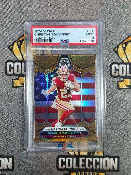 2024 Mosaic Christian McCafrey Honeycomb National Pride PSA 9
