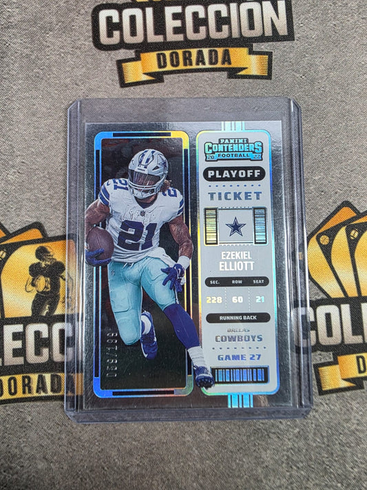 2022 Panini Contenders Playoff Ticket #28 Ezekiel Elliott /199