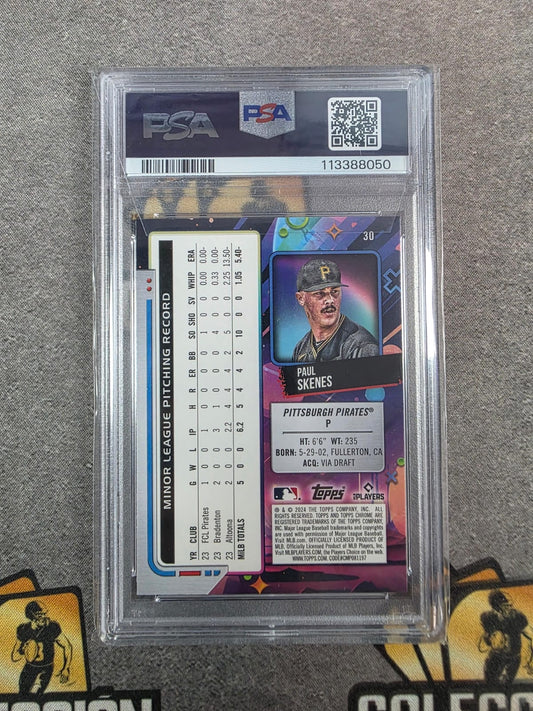 2024 Topps Chrome Cosmic Paul Skenes PSA9