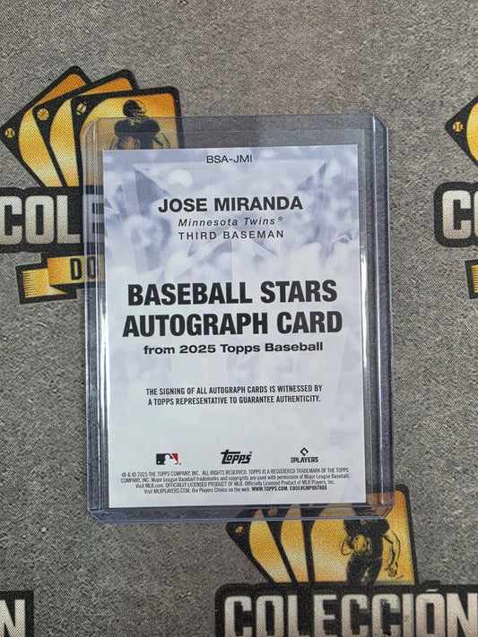 2025 Serie 1 Jose Miranda Baseball Stars Auto
