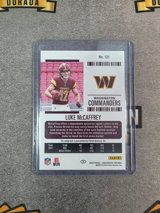 2024 Contenders Luke McCaffrey Auto /99