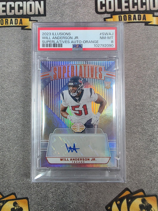 2023 Illusions Will Anderson Jr. Superlatives Auto-Orange PSA8