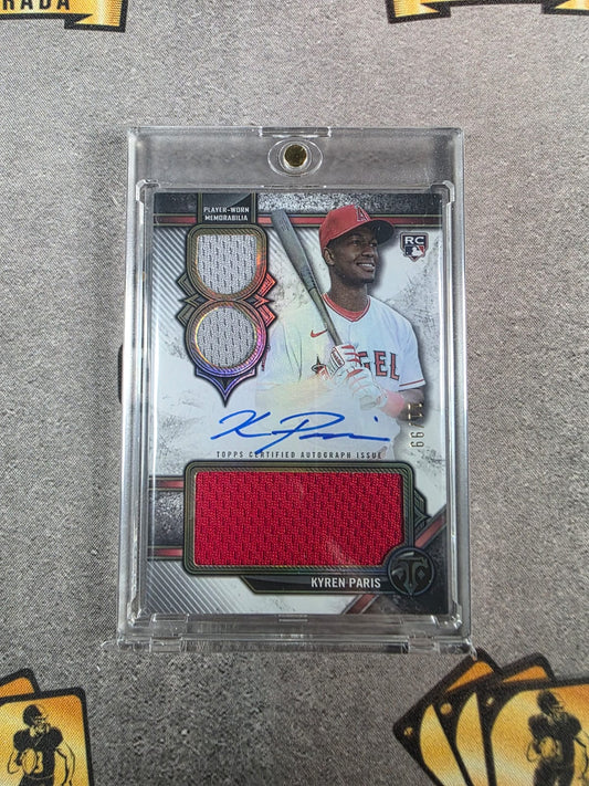 2024 Topps Triple Threads - Rookie Autograph Relics Kyren Paris /99 Angels RPA