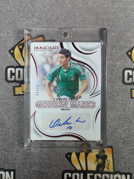 2024-25 Panini Immaculate Collection - Modern Marks Carlos Vela Ruby Auto /30