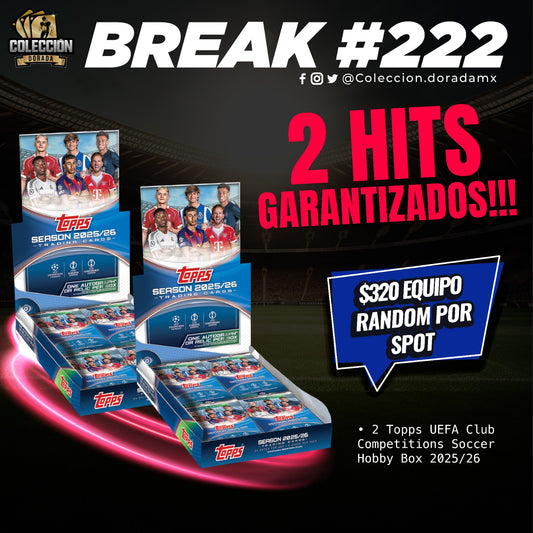 Break 222 UEFA! $320 Random Spot