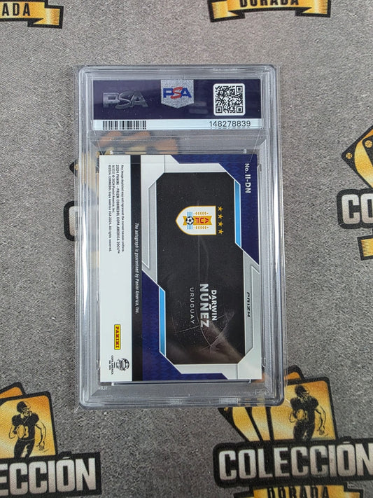 2024 Prizm Copa America Darwin Nuñez International Ink Pulsar Auto PSA 9