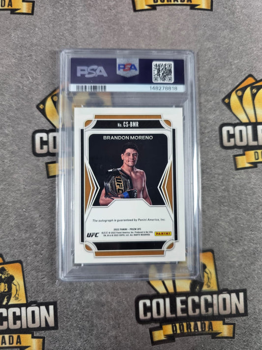 2022 PRIZM UFC Brandon Moreno Champion Signatures PSA 10