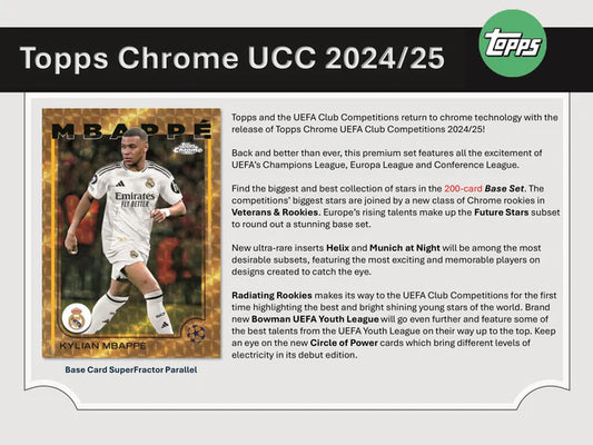 2024-25 Topps Chrome® UEFA Club Competitions - Hobby Box
